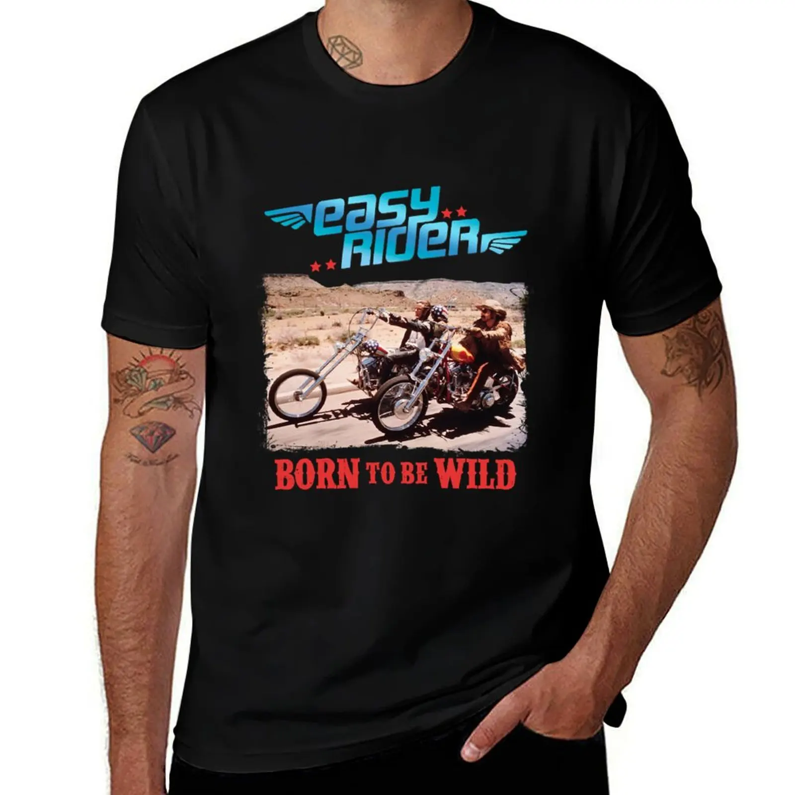 Easy Rider Born to be Wild T-Shirt Relaxed Casual Short Sleeve Tee T-Shirt