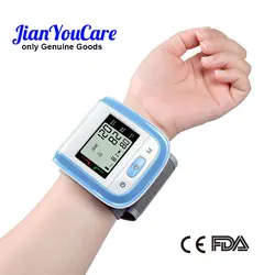 JianYouCare-Tensiomètre automatique au poignet avec écran LCD numérique, tensiomètre médical, sphygmomanomètre PR, fréquence cardiaque, pouls, tonomcirculation