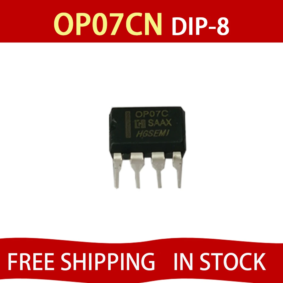 50PCS new original OP07CN8 OP07CN in-line DIP-8 low noise operational amplifier chip FREE SHIPPING