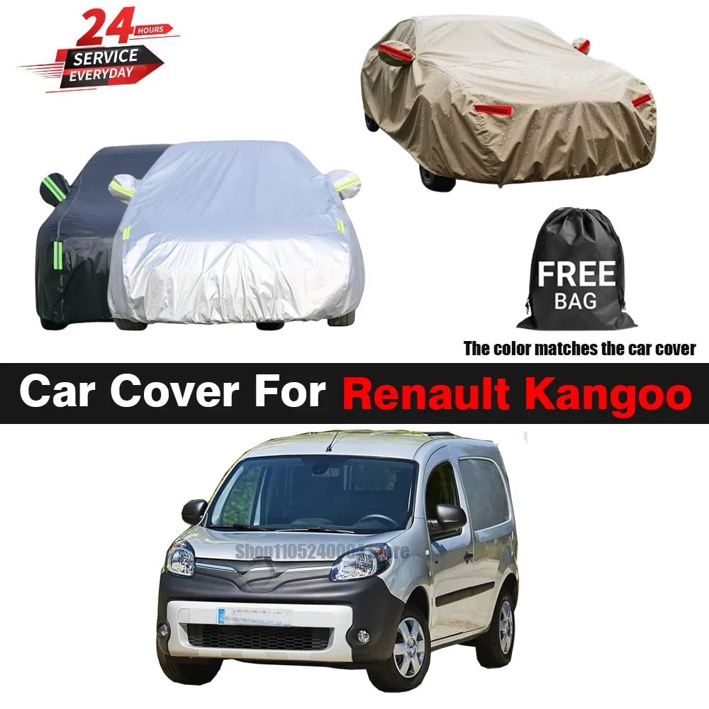 For Renault Kangoo Express Maxi Compact Van Full Car Cover Outdoor Anti-UV Sun Shade Rain Snow Resistant Cover Windproof