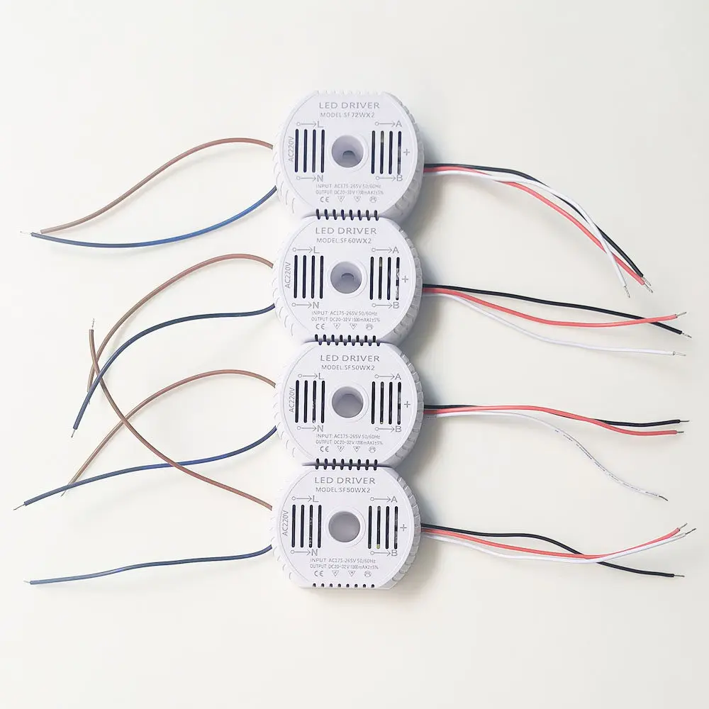 For parallel LED driver, power transformer, rectifier, three-color dimming