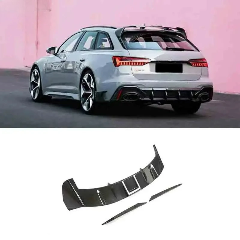 

Высококачественный задний спойлер на крышу FORAudi RS6 C8 2020, сухая отделка из углеродного волокна, идеально подходит