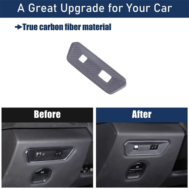 

1Pcs Real carbon fiber For Lotus EMIRA 2021-2023 car interior trunk switch frame decorative sticker Car protection accessories