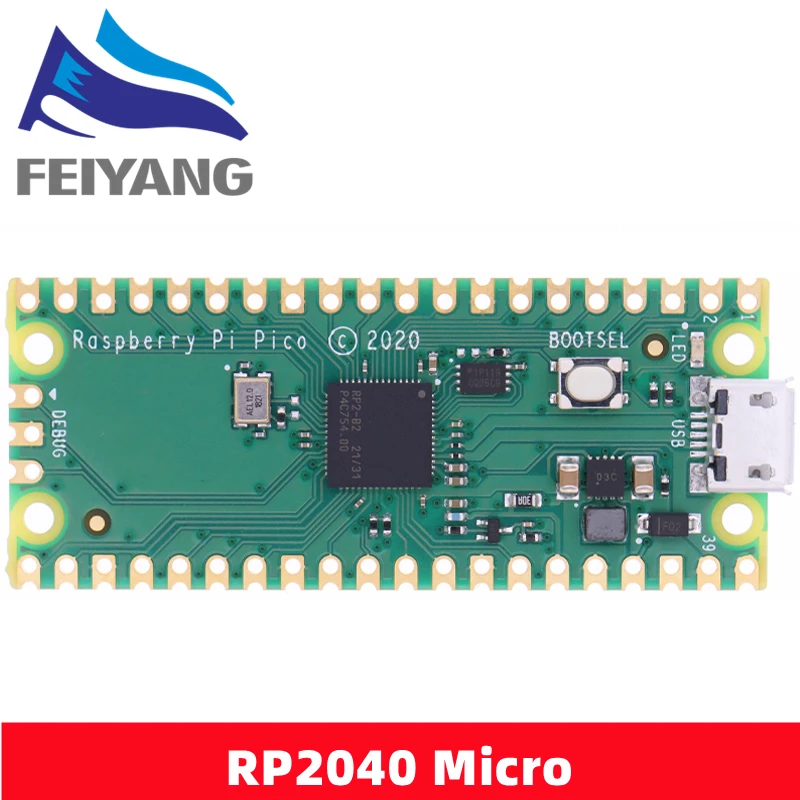 Raspberry Pi Pico Board RP2040 TYPE-C / MICRO Dual-Core 264KB ARM Low-Power Microcomputers High-Performance Cortex-M0+ Processor