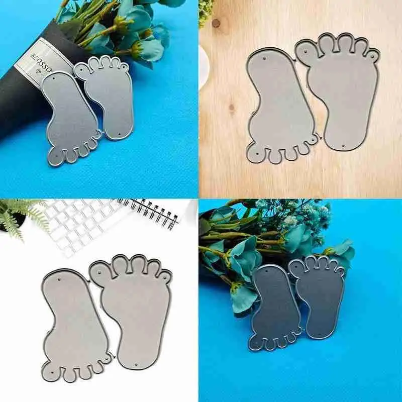 Baby Foot Shaped DIY Metal Cutting Dies DIY Tool Greeting Cards Invitations Scrapbooks Photo Albums Paper Cutter Mold