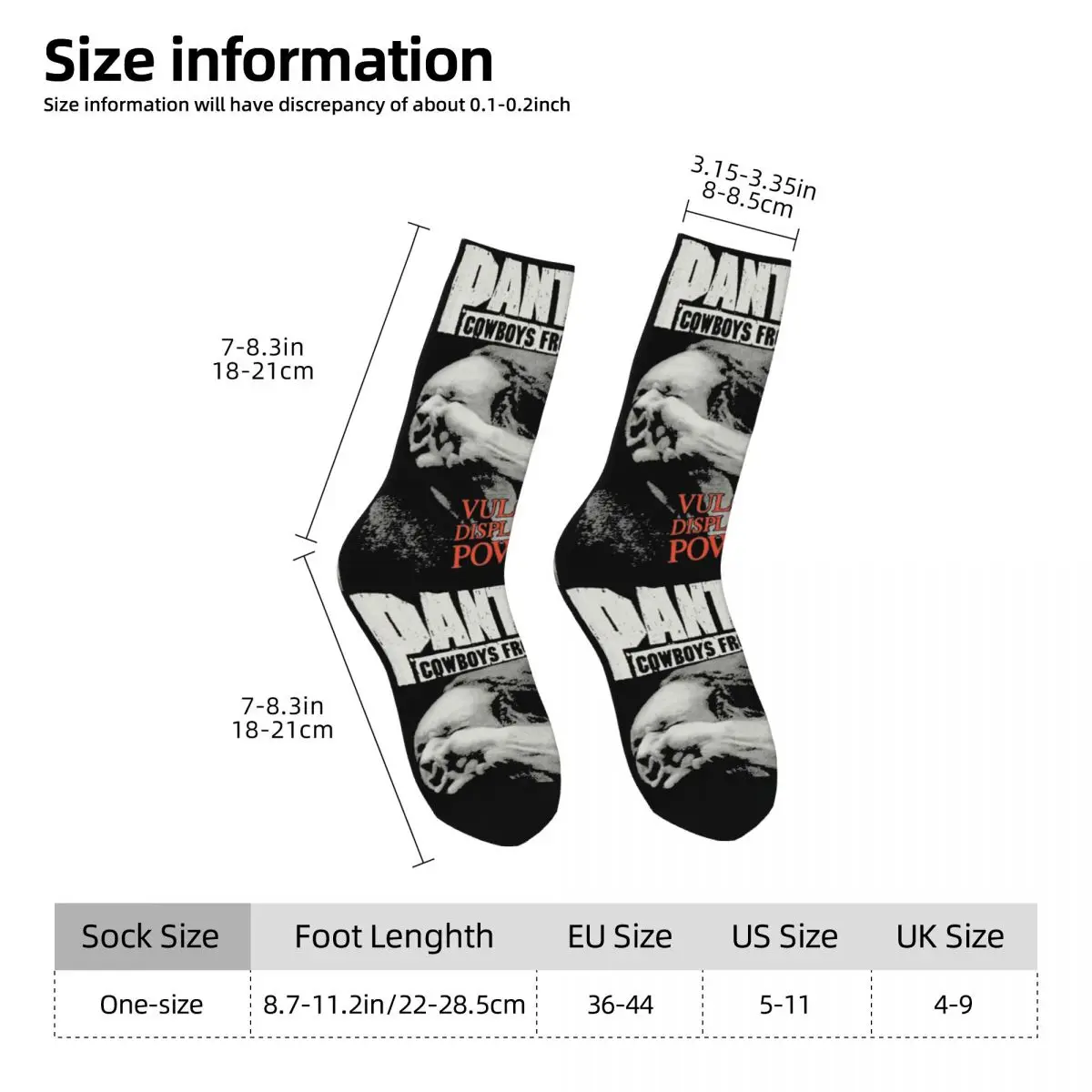 Couple Socks Metal Band Rock Music Pantera (4) Stockings Autumn Fashion High Quality Socks Pattern Cycling Anti Bacterial Socks