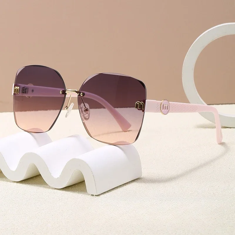 

‌Women's Rimless Sunglasses 2025 New Oversized UV Protection Modern Chic Trendy Street Style Outdoor Driving