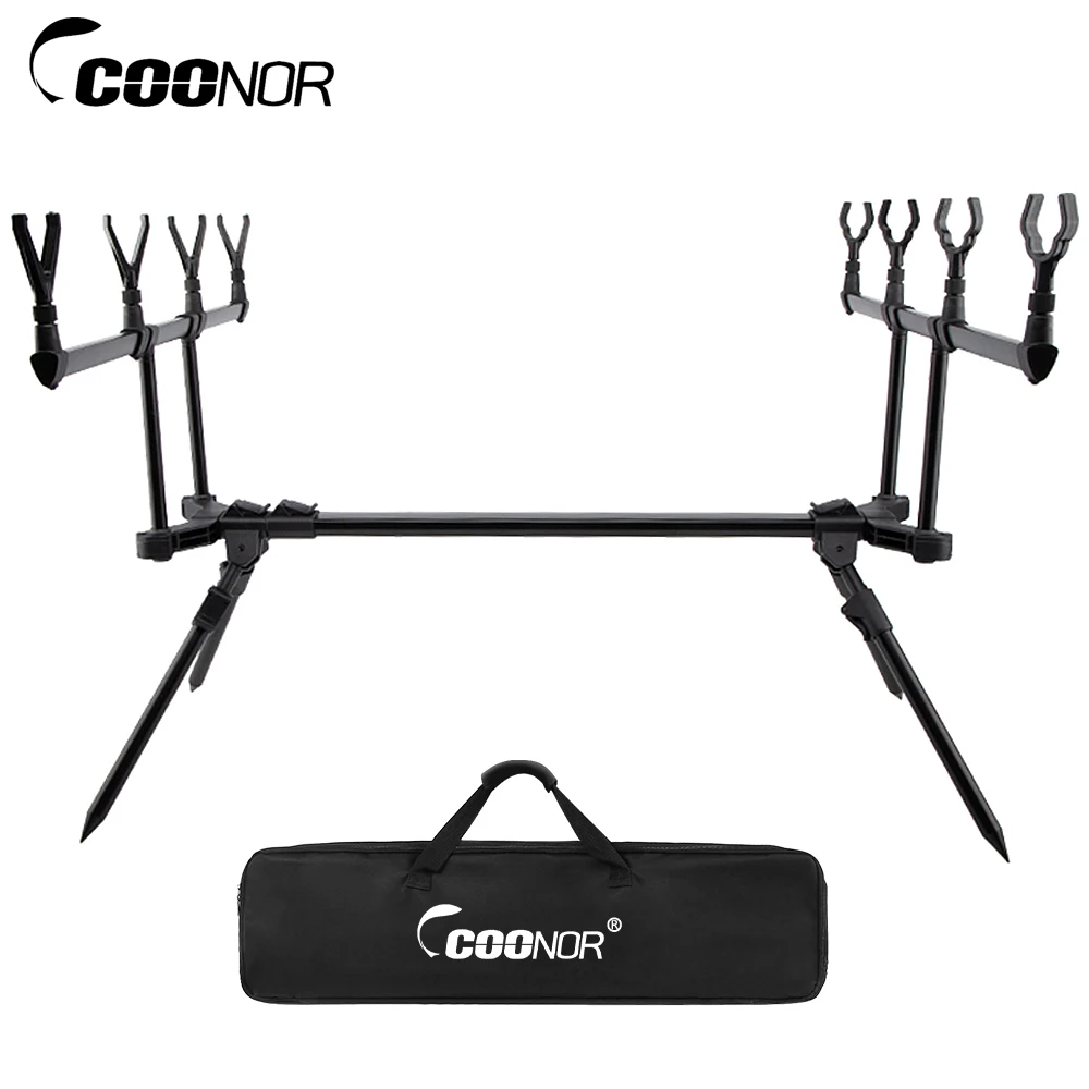 

Coonor Fishing Rod Holder Adjustable Retractable Carp Fishing Rod Pod Stand Holder Fishing Pole Pod Stand Everything for Fishing