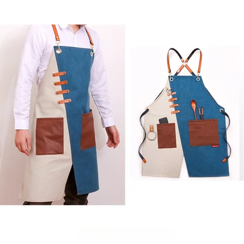

1 шт. сверхмощный холщовый рабочий фартук для парикмахерской, кофейни, садовой официантки, унисекс, мебельные принадлежности