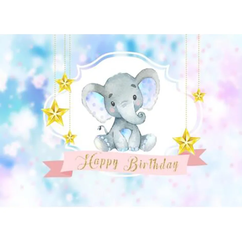 Newborn 1st Birthday Party Hundred days Photography Backdrops Props Cartoon Animals Baby Shower Photo Studio Background WP-09