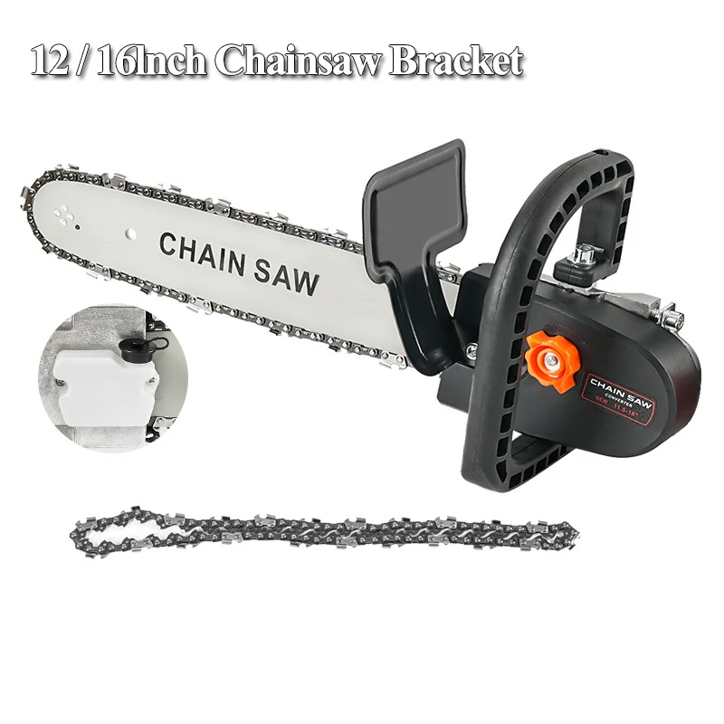 

Chainsaw Bracket Parts Changed Angle Grinder Into Chain Saw 12 / 16Inch Wood Cutting Electric Saw Transfer Remaker Power Tool