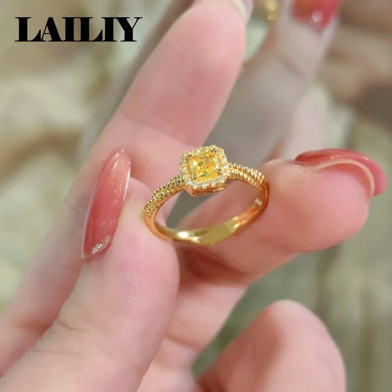 925 Sterling Silver 18K Gold Crystal Zirconia Adjustable Ring