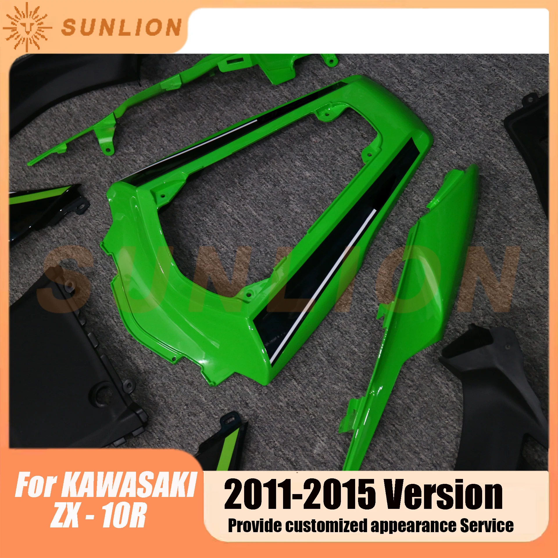 for Kawasaki ZX-10R zx 10r 2011 2012 2013 2014 2015 motorcycle fairing ABS injection body decoration kit full vehicle shell