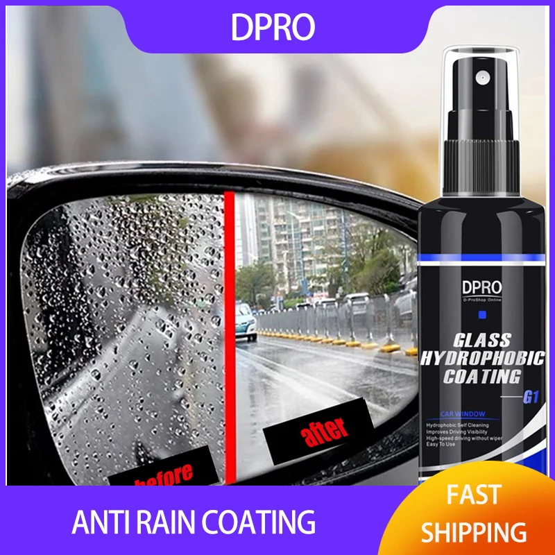 

DPRO Glass Hydrophobic Coating Anti Rain Window Coating Water Repellent Waterproof Windshield Ceramic Rearview Mirror Nano Spray