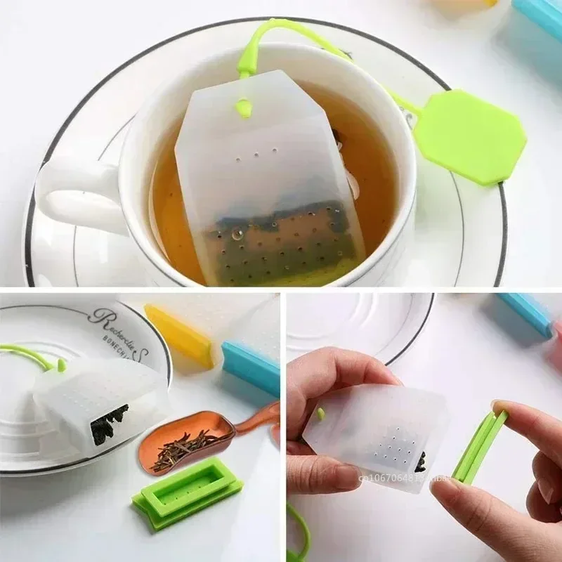 3 Pack Food Grade Silicone Tea Infuser, Loose Leaf Tea Filter Bags Strainer,Reusable Loose Leaf Tea Diffuser, Tea Leaf Infuser