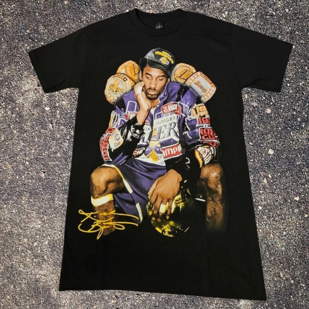 Kobe Bryant Championship Ring Basketball Graphic T-Shirt Men's Women's T-Shirt Summer Vintage Fashion Streetwear Harajuku Top
