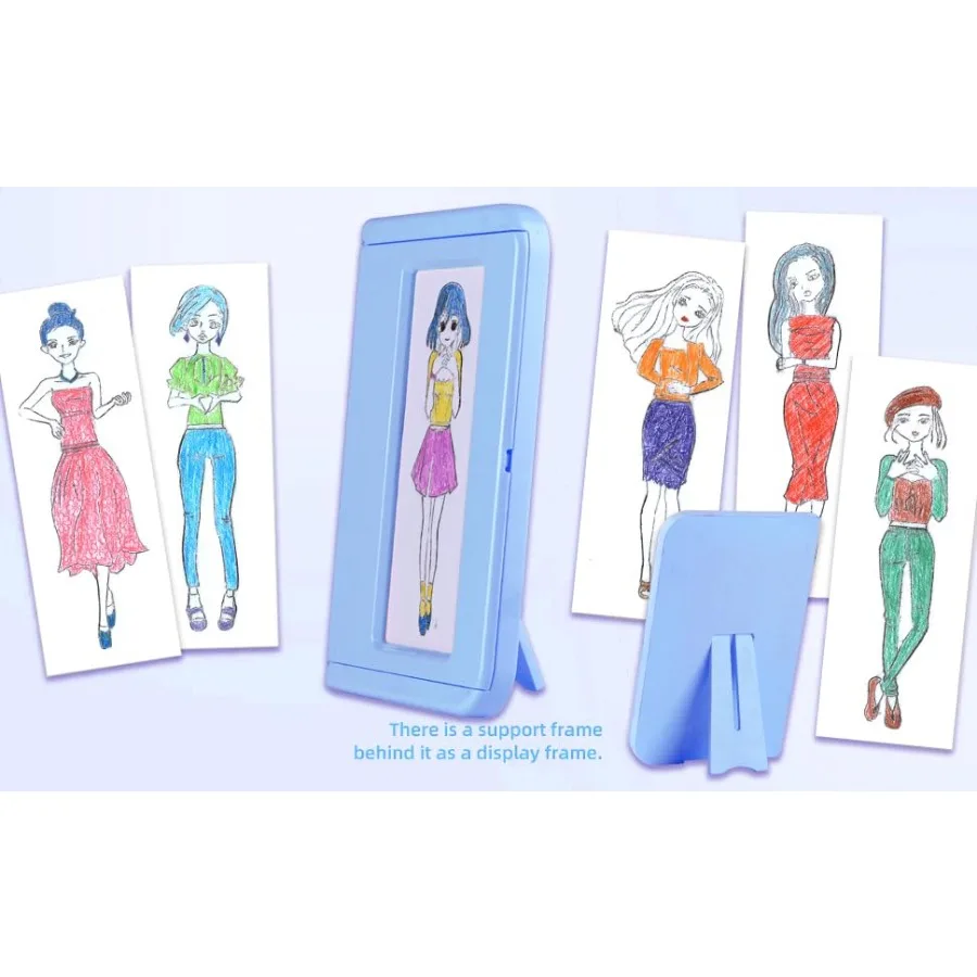 Kit de dibujo de diseño de moda con 15 platos para frotar de doble cara, juego de arte con textura, incluye crayones, lápices de colores, marco de papel Cr