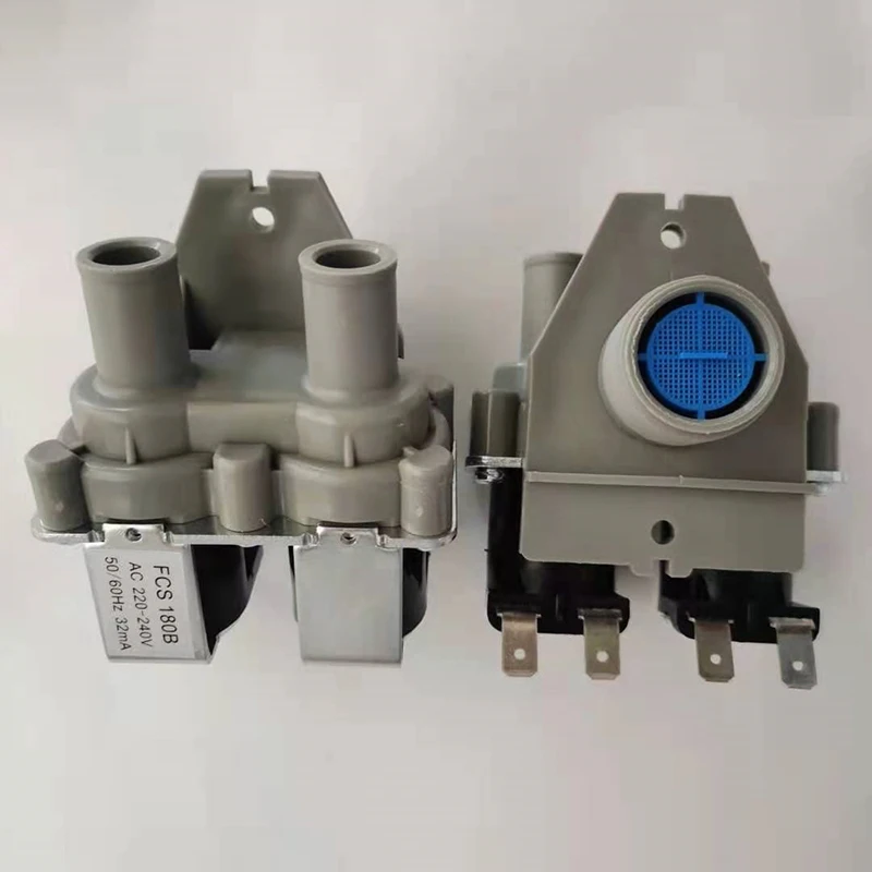 Universal Double-head Water Inlet Valve, Automatic Washing Machine Double Coarse Mouth Solenoid Valve.