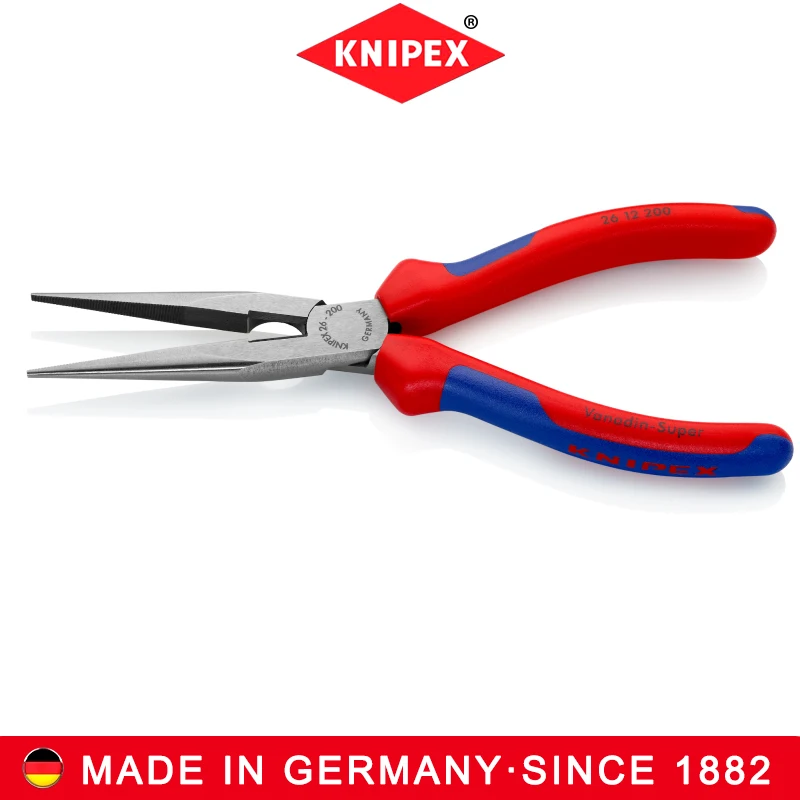 KNIPEX 26 12 200 Snipe Nose Side Cutting Pliers High Quality Materials Exquisite Workmanship Simple Operation Improve Work Effic