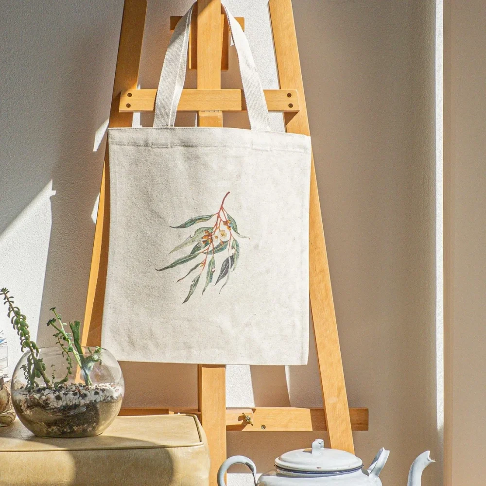 Custom Bridesmaid Hand Gifts Bag,Canvas Bag-Eucalyptus : Australian native botanical watercolour