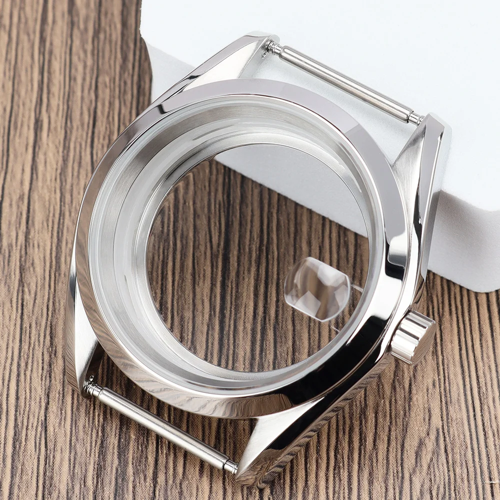 39.2mm case Nh35 Polished Watch Cases Watch Accessories parts See-through Back For NH34 NH35 NH36 NH38 4R36 Movement 31mm Dial