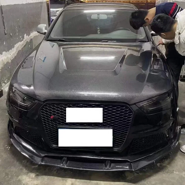 

Carbon Fiber Engine Hood for Audi A4 S4 RS4 B8.5 Sedan LY Style Front Bonnet Car Exterior Accessory