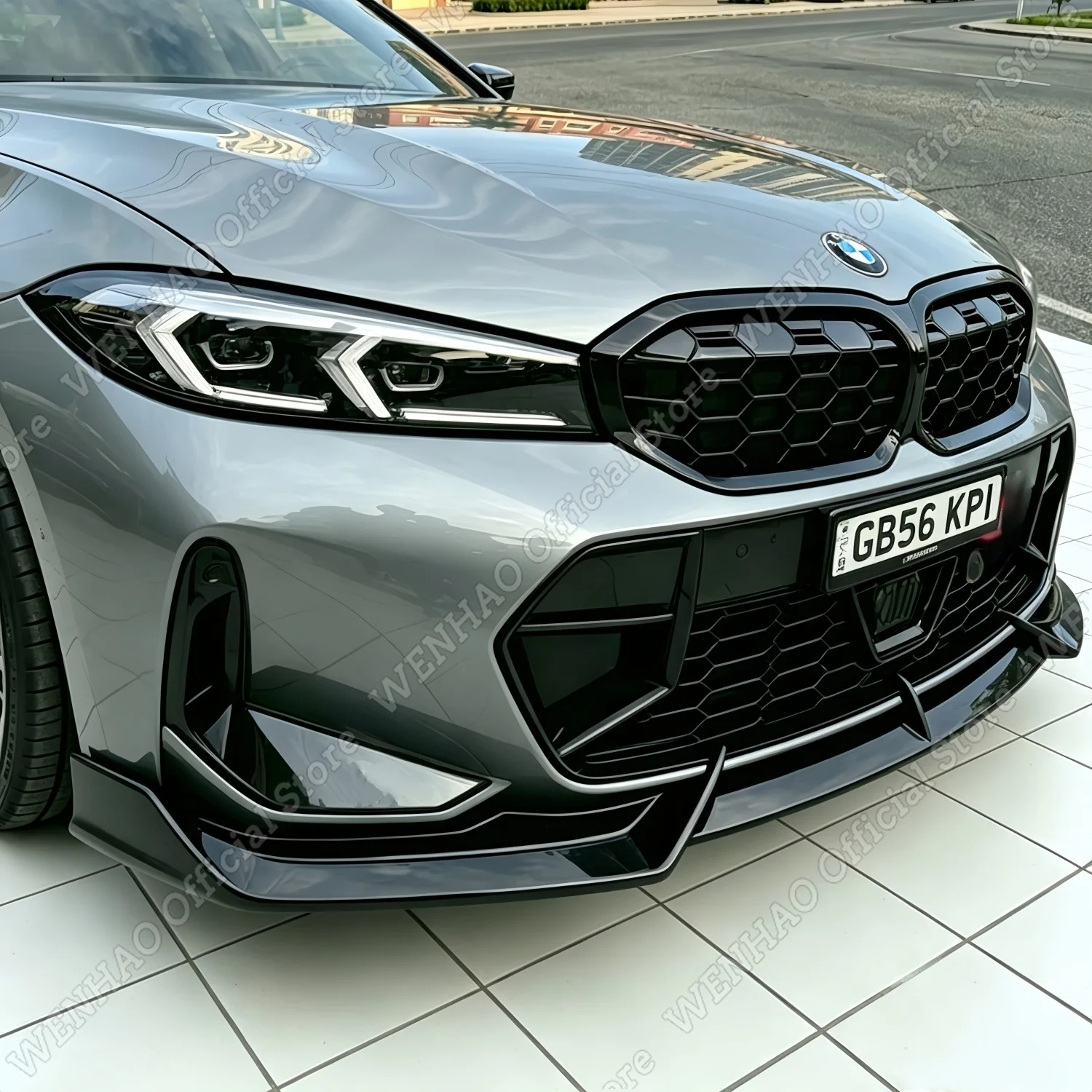 3PCS Gloss Black Car Front Bumper Lip Splitter For BMW G20 G21 Lci M Sport 330i 330e 320d M340i 2022-2025 Tuning Bumper BodyKits