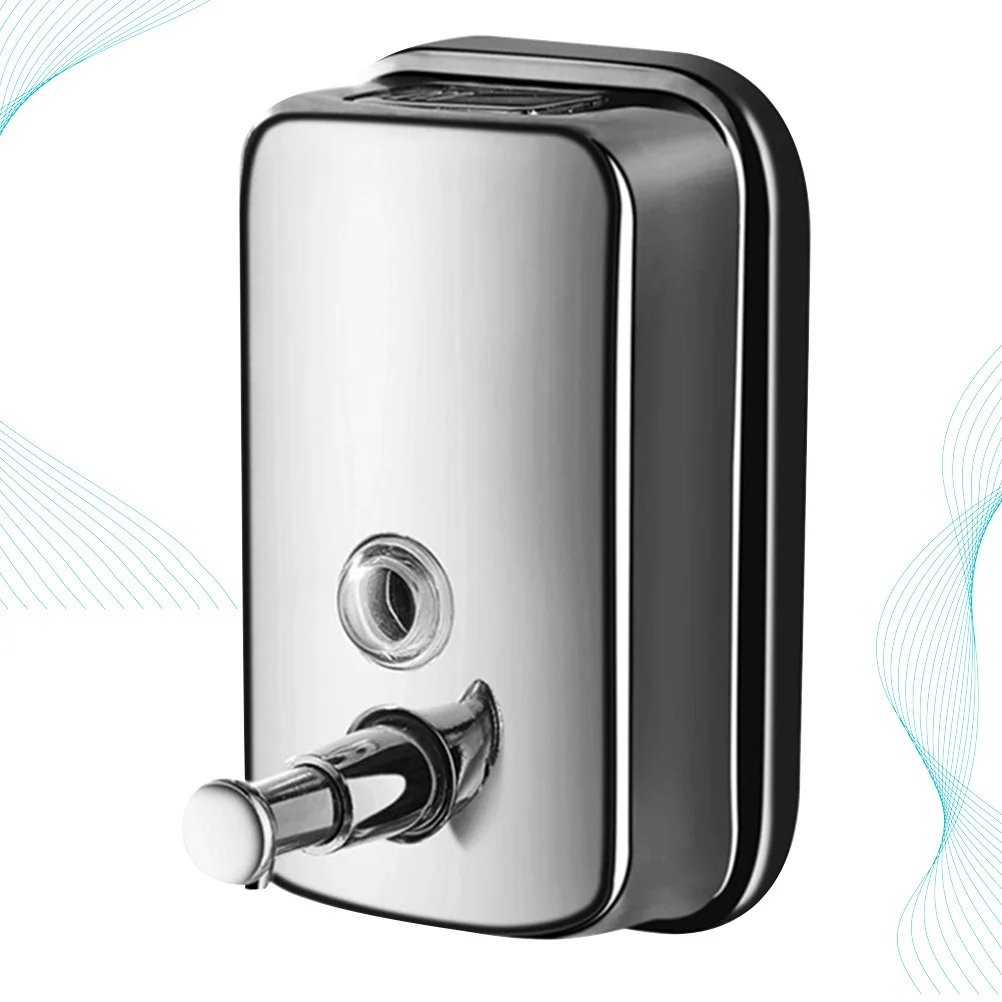 

1Pcs 304 Stainless Steel Hand Soap Dispenser Wall Mounted Manual Liquid Shower Gel Box Silver 1000ml Stylish Bathroom