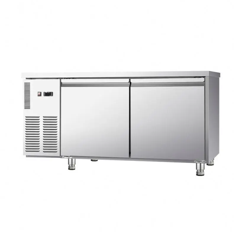 

Commercial Double Door Freezer Restaurant Refrigerator with Worktop
