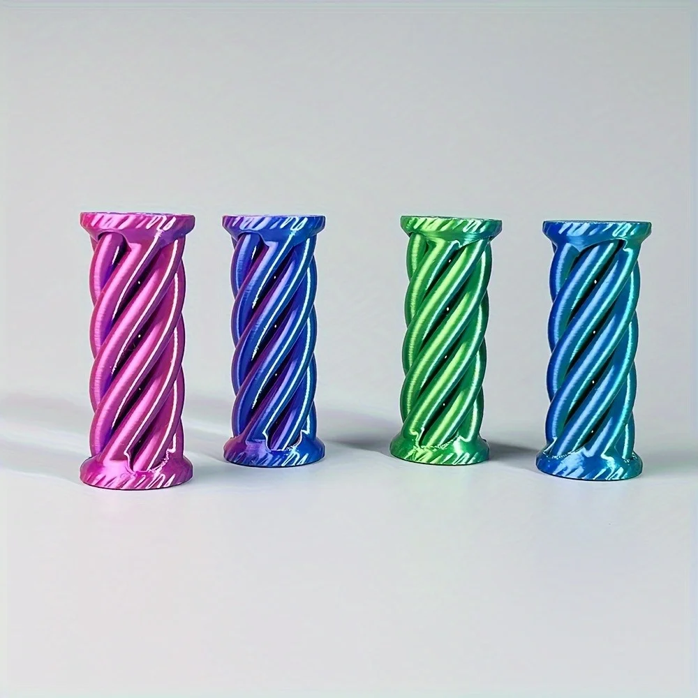 Fidget Spinner Spiral Three-dimensional Puzzle Toy 3D Printed Desk Ornament - Colorful Gradient Spiral Design Stress Relief Toy