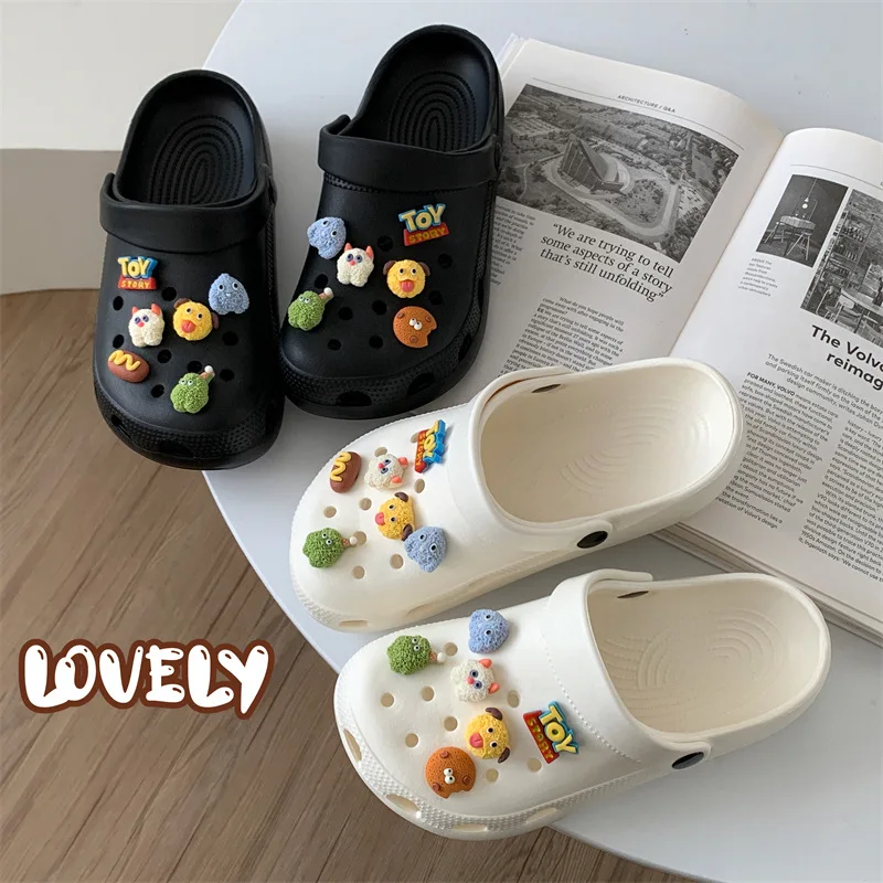 Whole Set Hot DIY Hole Shoes Charms for Little Monster Handmade Charms Designer Quality Garden Shoe Decoration Girl Gift New