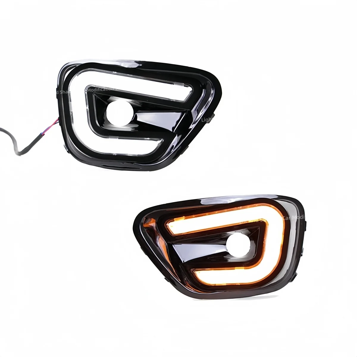 For Jeep Compass 2011-2015 LED Daytime running lamp Modding Auto parts Front fog light Flowing water Turn signal Decorative lamp
