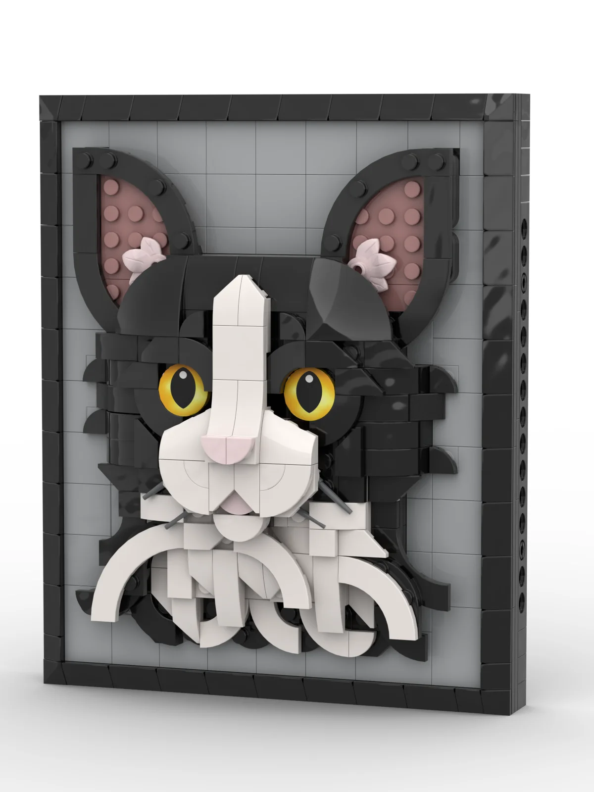 Creative Cat Model 546PCS Maine Coon Cat Mural Sets Frame,Education Toy Assembly Painting, Cat Slave Adult Gift