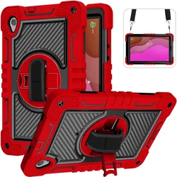360 Rotating Case For Lenovo Tab M10 HD Gen2 TB-X306 10.1 inch Kids Kickstand Cover Shockproof With Hand Shoulder Straps Funda