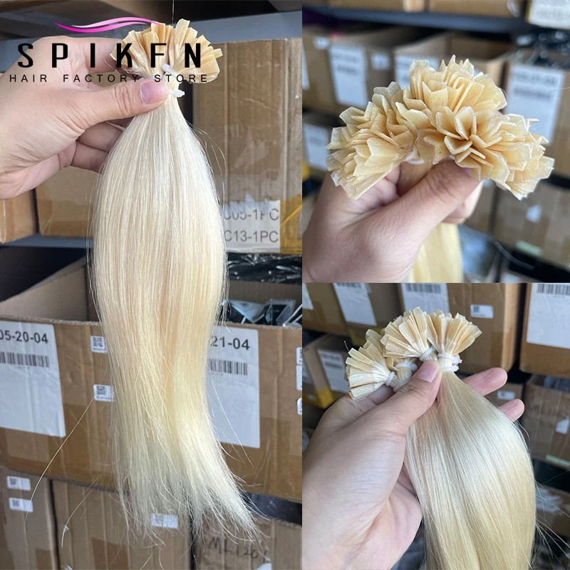 

Светлые волосы Fusion K Tip, прямые волосы 12-20 дюймов, человеческие волосы с кератиновым кончиком, 50 шт./упак., 30 г, горячие предварительно склеенные волосы для женщин