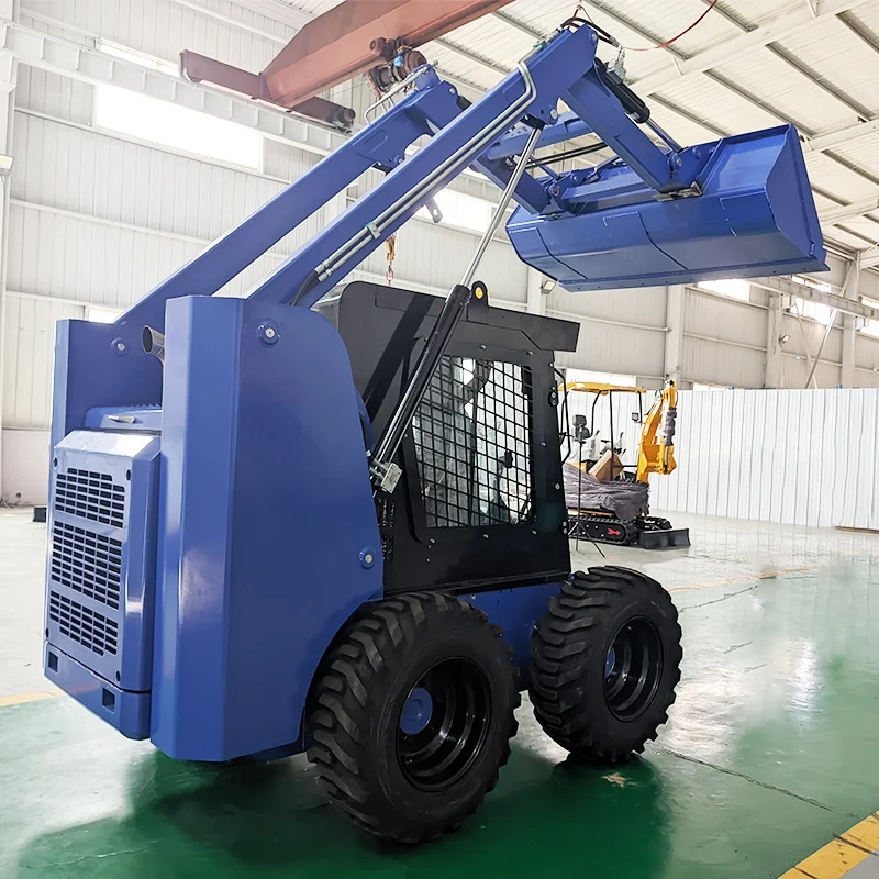

Customized Powerful Slip Loader Large Hydraulic Flow Skid Steer Premium Kubota Imported Engines Front Loader with Backhoe