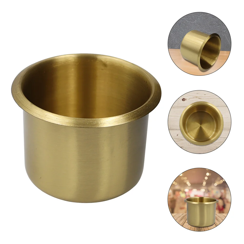 

RV Modification Cup Saucer Can Holder Drop in Drink Recessed Garbage Drinks Copper