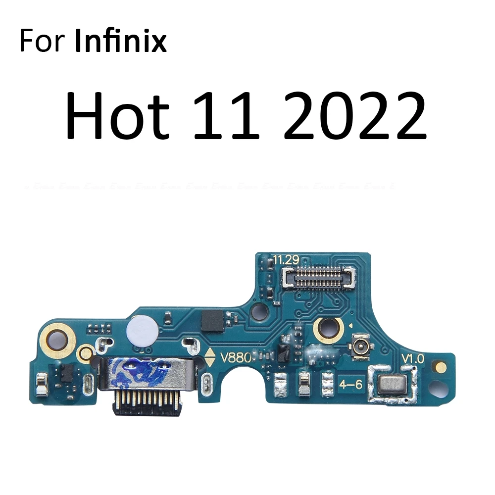 USB Charging Port Dock Plug Connector Charger Board Microphone Flex Cable For infinix Hot 11 2021 2022 Play 11s NFC 12 Pro 12i