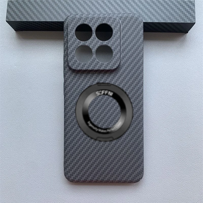 Luxury For Magsafe Leather Shockproof Case For Xiaomi 14 13T 13 Pro Magnetic Ring Holder Wireless Charging Cover For Xiaomi14