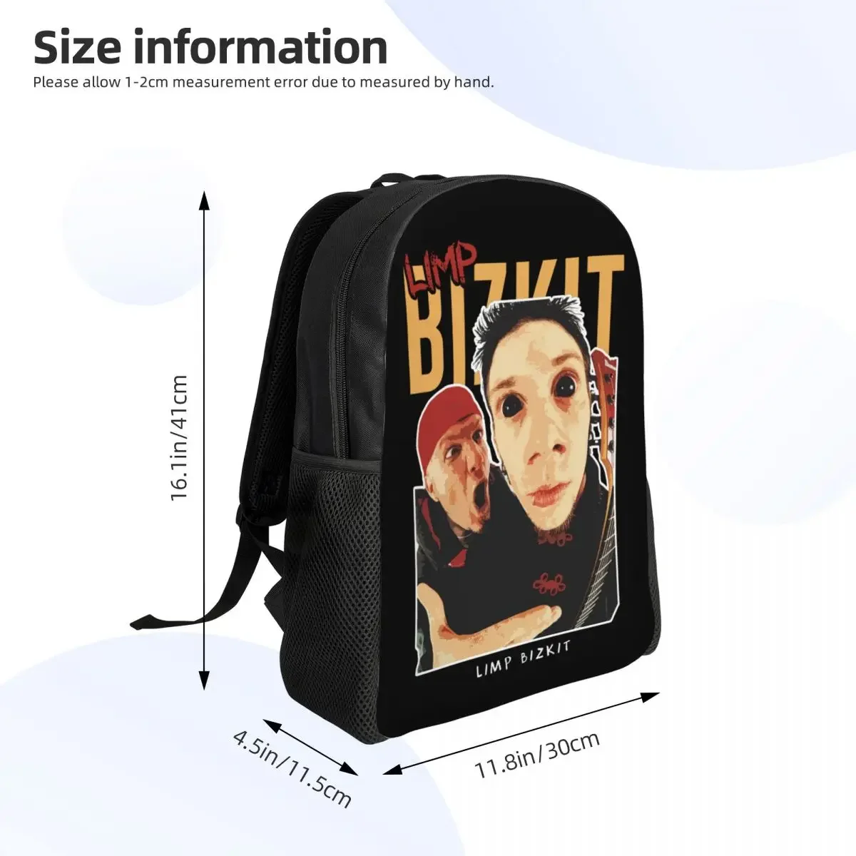 حقائب ظهر مخصصة من Bizkits مصنوعة من المعدن الثقيل للبنين والبنات حقائب سفر للكلية والمدرسة للرجال والنساء تناسب أجهزة الكمبيوتر المحمول مقاس 15 بوصة