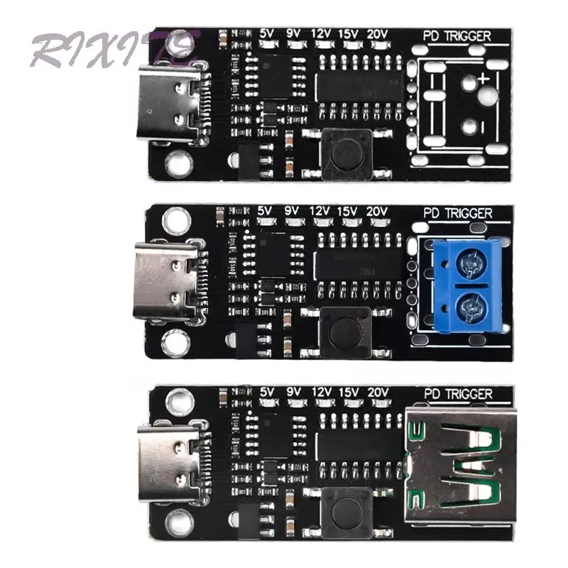 Type-C USB 100W 5A PD QC Decoy Trigger Board 5V 9V 12V 15V 20V Output  Trigger Connection Polling Detector Fast Charging Module