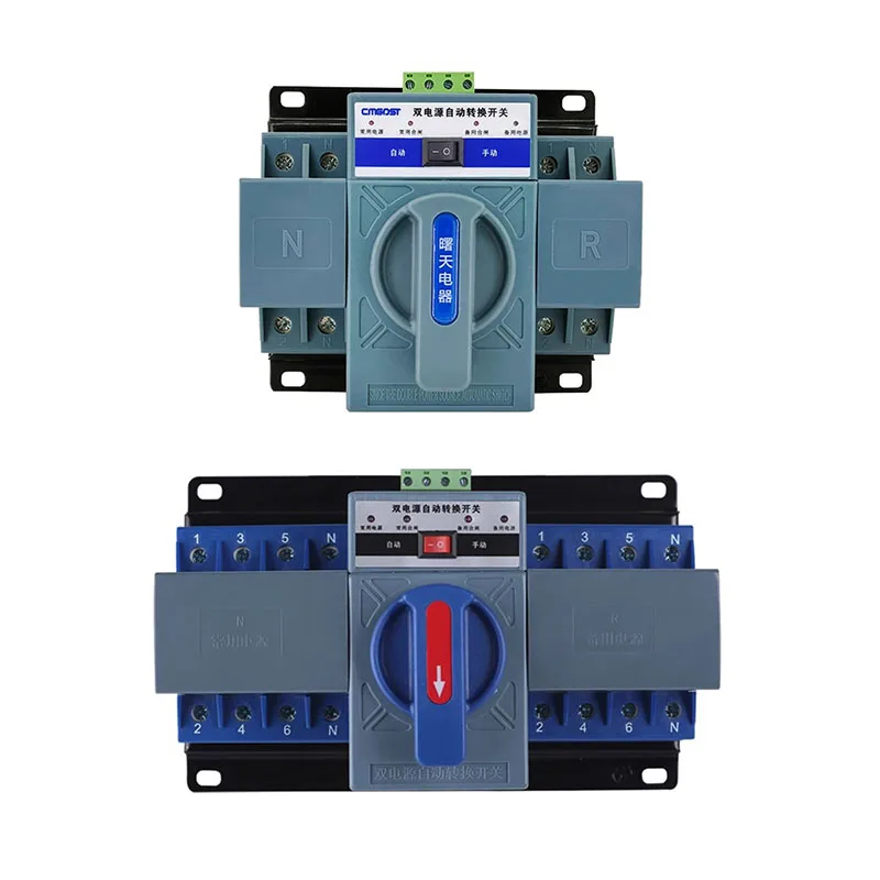 CNC YCQ3B-63 2P/4P 63A ATS Dual Power Automatic Transfer Switch AC230V/400V Electrical Selector Switches 50/60Hz