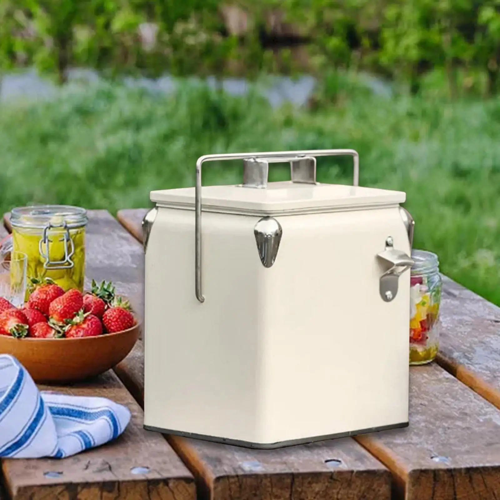 Ice Chest Cooler for Freeze/Hot Food 13L Ice Bucket for RV Party Commercial