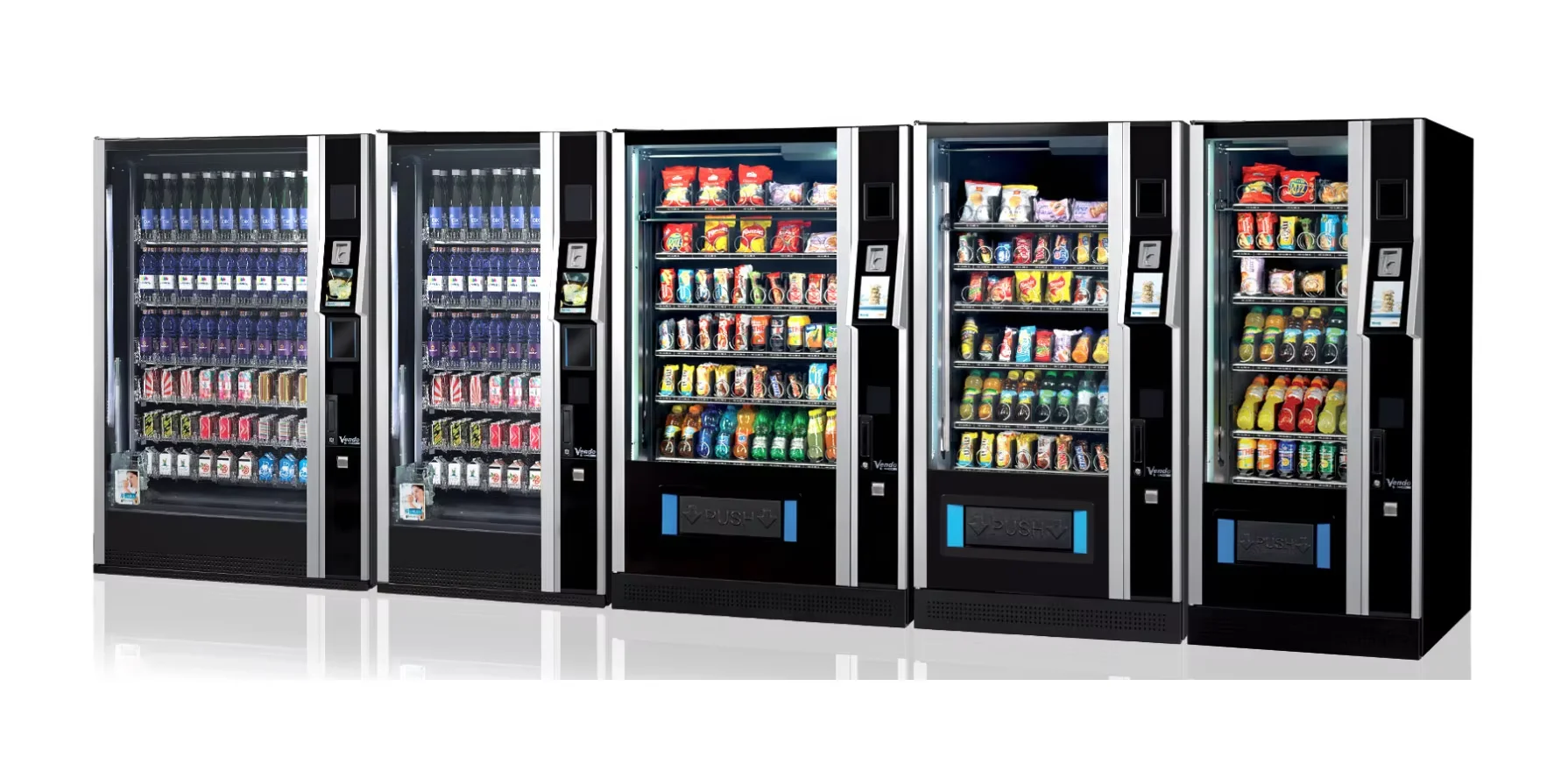 Vending machines for snacks, dairy products, food, fruits, etc., at the most competitive prices