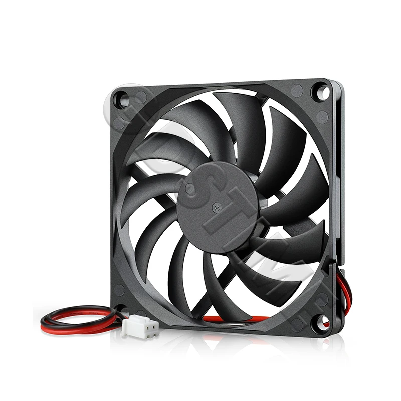 Gdstime-enfriador de Motor con caja USB 8010, ventilador de refrigeración de ordenador de 8CM, 5V, 12V, 24V, 80x80x10mm, 80mm, 2 pines, 3 pines, bola Dual Axial, sin escobillas