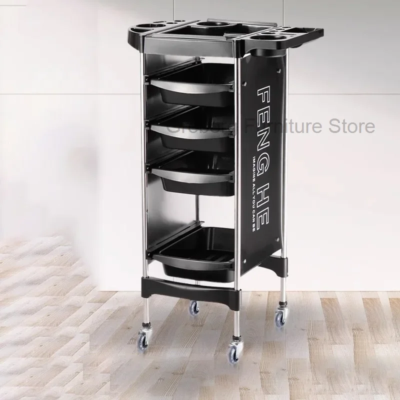 

Retro Salon Multifunctional Cart Trolley Makeup Furniture Pedicure Tool Barber Machine Iron Muebles Belleza Cosmetics