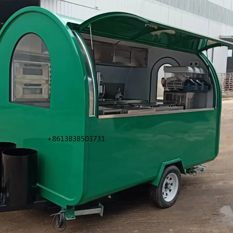 Lebensmittelanhänger, voll ausgestatteter mobiler Baranhänger, Fast-Food-LKW, maßgeschneiderter multifunktionaler Imbisswagen zum Verkauf, mobiles Restaurant