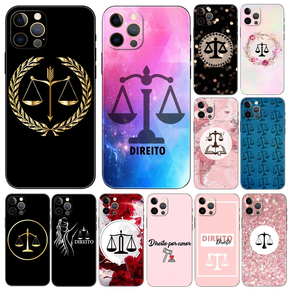 Law Student Lawyer Judge Justice ，phone case for iphone，14 se 6 6s 7 8 plus x 10 XR XS 11 12 13 mini pro MAX black tpu back