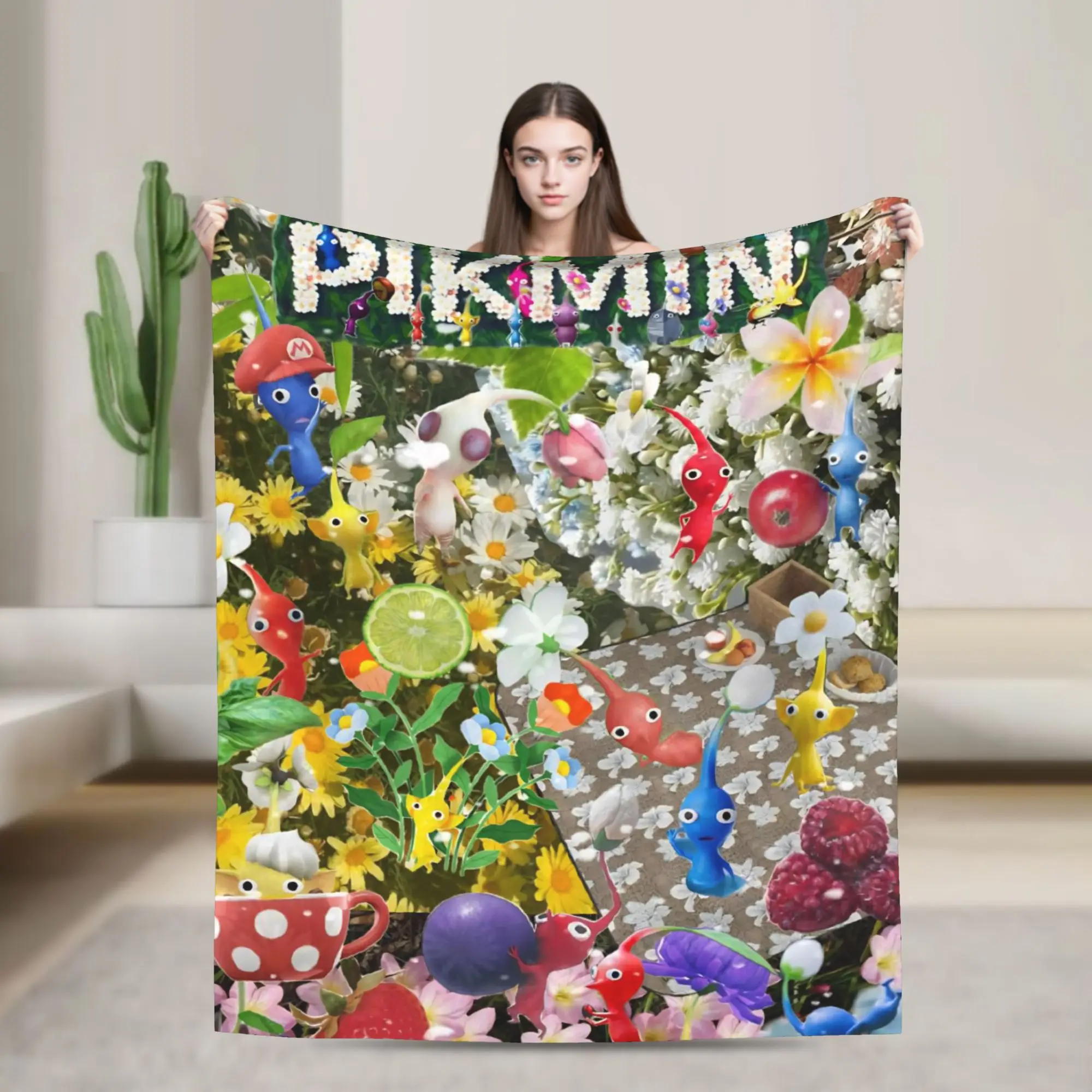 

Pikmin Game Blankets Quality Warm Soft Throw Blanket Autumn Decorative Living Room Funny Bedspread