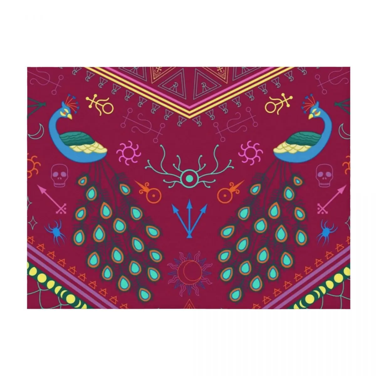 

Mollymauk Tealeaf Inspired Print Throw Blanket Vintage Soft Beds anime Soft Big Blankets